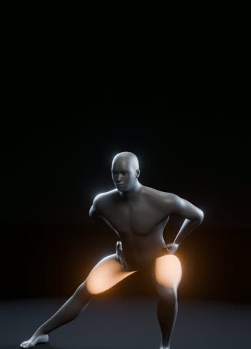 サイドランジの3Dアニメーション
