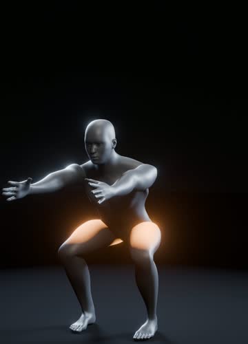 スクワットの3Dアニメーション